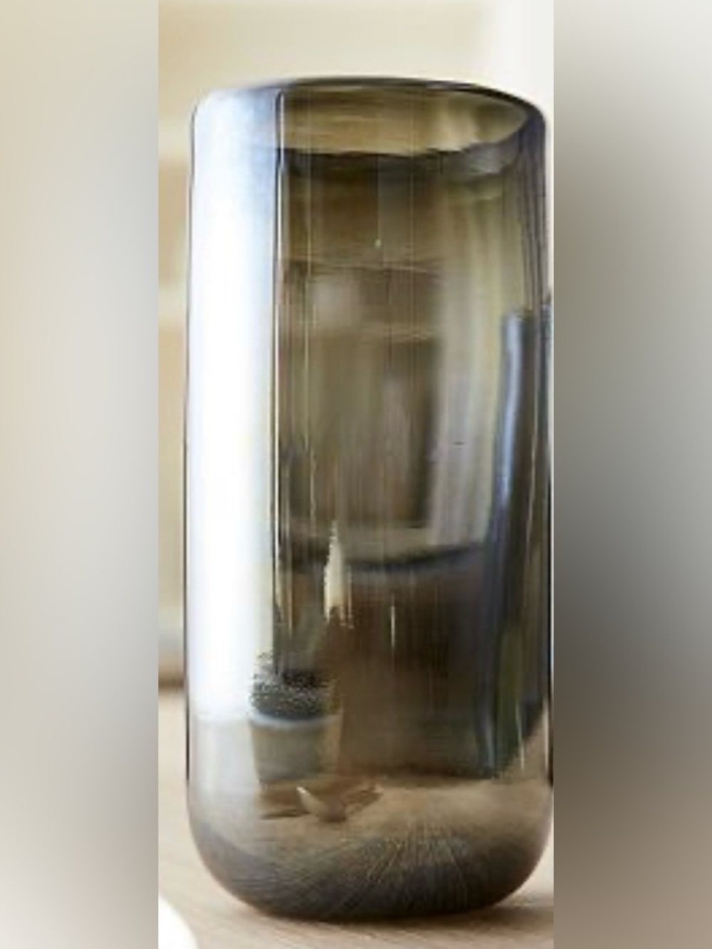 West Elm Tall Smoky Glass Tumbler - Gray set of 4